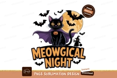 Black cat wearing purple cape with pumpkin medallion Product Image 1