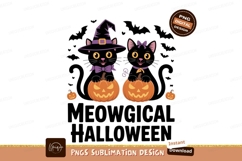 Cute black cats with pumpkins halloween Product Image 1