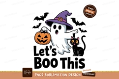Ghost cat pumpkin witch hat image Product Image 1