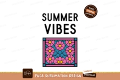 Summer Vibes Pink Floral Design Sublimation Product Image 1