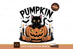 Black cat pumpkin Halloween spooky Product Image 1