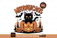 Black cat pumpkin Halloween spooky Product Image 1