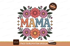 Mama Floral Design Colorful Flower Illustration Product Image 1