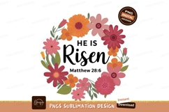 He Is Risen Floral Wreath Design Product Image 1
