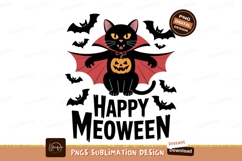Black cat vampire bat pumpkin image Product Image 1