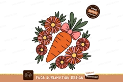 Carrot Flowers Spring Sublimation Easter Graphic Product Image 1