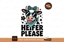 Cool cow with bandana and sunglasses blue black Product Image 1