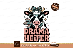 Cute cow with bow and glasses animal Product Image 1