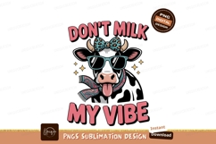 Cool cow with sunglasses and bandana leopard Product Image 1