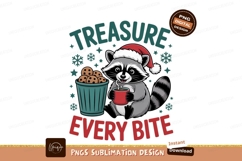 Raccoon festive drink cookies christmas Product Image 1