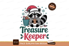 Festive raccoon holding cookie christmas Product Image 1