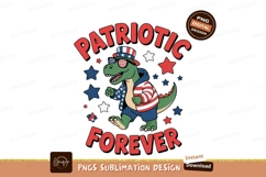 Dinosaur wearing patriotic attire american stars Product Image 1