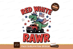 Dinosaur riding truck patriotic celebration flag cape Product Image 1