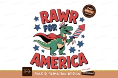 Dinosaur celebrating independence day america celebration Product Image 1