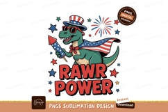 Dinosaur patriotic celebration fireworks image Product Image 1