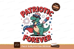 Dinosaur patriotic celebration fireworks stars Product Image 1