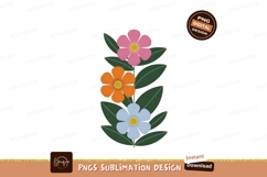 Colorful Simple Flowers Sublimation Png Image Product Image 1
