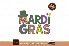 Colorful Mardi Gras Celebration Sublimation Png Product Image 1