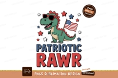 Dinosaur holding american flag sunglasses image Product Image 1