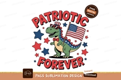 Dinosaur patriotic american flag celebration image Product Image 1