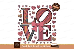 Artistic Love Typography With Hearts Illustration Product Image 1