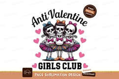 Anti Valentine Skeletons Girls Club Illustration Product Image 1