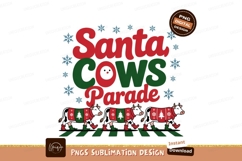 Santa cows parade festive animals christmas Product Image 1