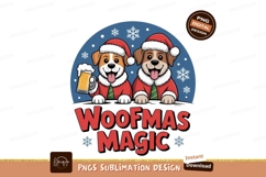 Happy dogs wearing santa hats and coats christmas Product Image 1