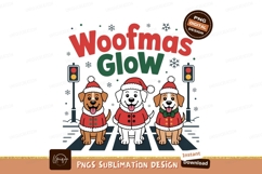 Festive dogs crossing street christmas santa Product Image 1