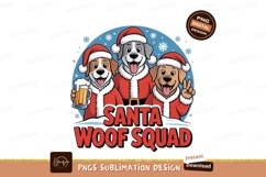 Festive dogs wearing santa suits christmas beer Product Image 1