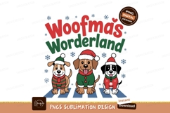 Festive dogs wearing Christmas attire winter holiday Product Image 1