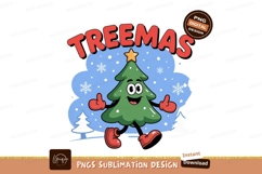 Cheerful Christmas tree character with red boots cartoon Product Image 1