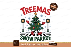 Cheerful Christmas tree character with festive decorations Product Image 1