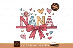 Lovely Nana Illustration With Cute Bow Product Image 1