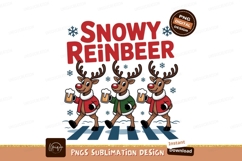 Festive reindeer drinking beer christmas cartoon Product Image 1