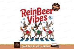Festive deer drinking beer holiday Product Image 1