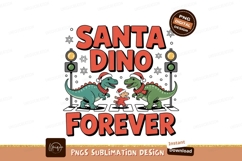 Festive dinosaurs and child christmas santa Product Image 1
