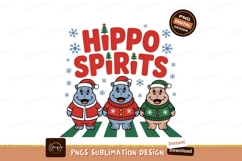 Three hippos wearing christmas sweaters snowflakes Product Image 1