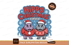 Hippo Christmas sweaters festive snow Product Image 1