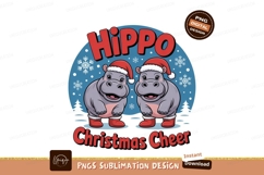 Hippo Christmas Cheer santa snow Product Image 1