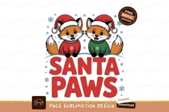 Festive foxes wearing santa hats christmas Product Image 1