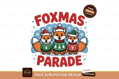 Festive foxes wearing sweaters christmas parade Product Image 1