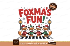 Festive foxes crossing street christmas Product Image 1