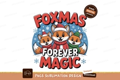 Festive foxes wearing winter clothes christmas cute Product Image 1