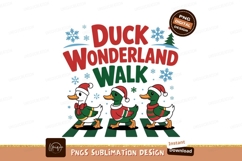 Festive ducks walking across road christmas snowflakes Product Image 1
