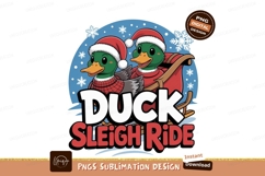 Festive ducks riding sleigh christmas santa Product Image 1