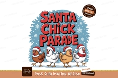 Santa Chick Parade Festive Fowl chickens hats Product Image 1