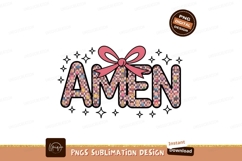 Colorful Amen Design Sublimation Png Artwork Product Image 1