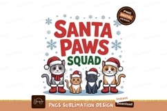 Festive felines wearing santa hats cats christmas Product Image 1