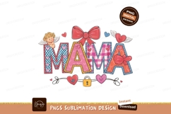 Artistic Mama Typography Heart Sublimation Png Product Image 1